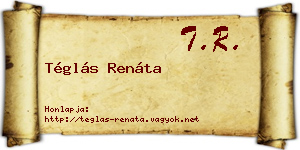 Téglás Renáta névjegykártya